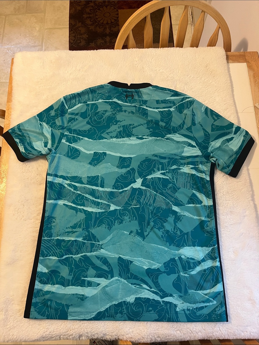 Nike Teal & Aqua Liverpool FC Graphic Soccer Jersey - Picture 3 of 3